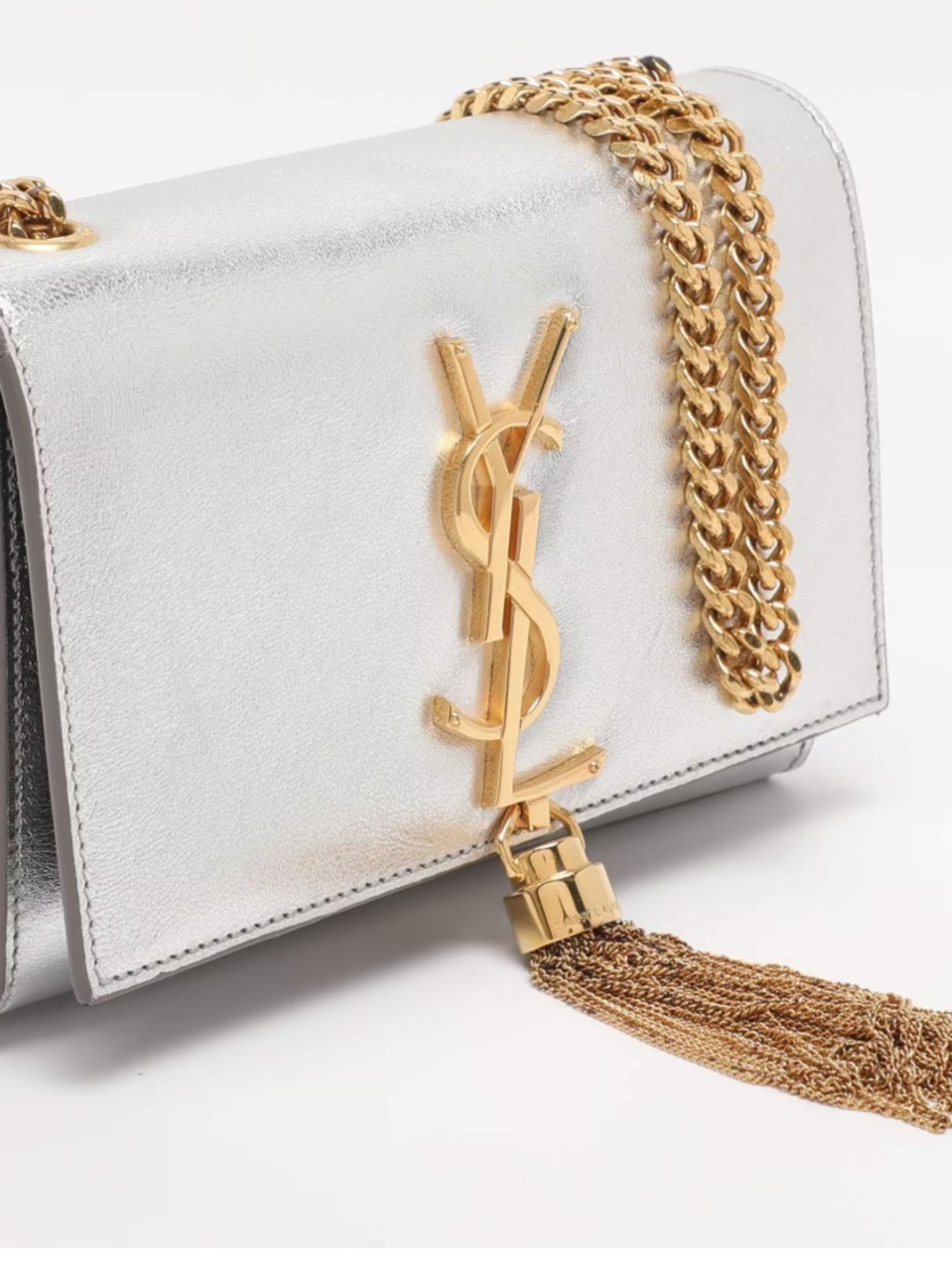 Saint Laurent Dust Bag Mini Kate Tassel Dust Bag Metallic new condition $2500 - Picture 1 of 14